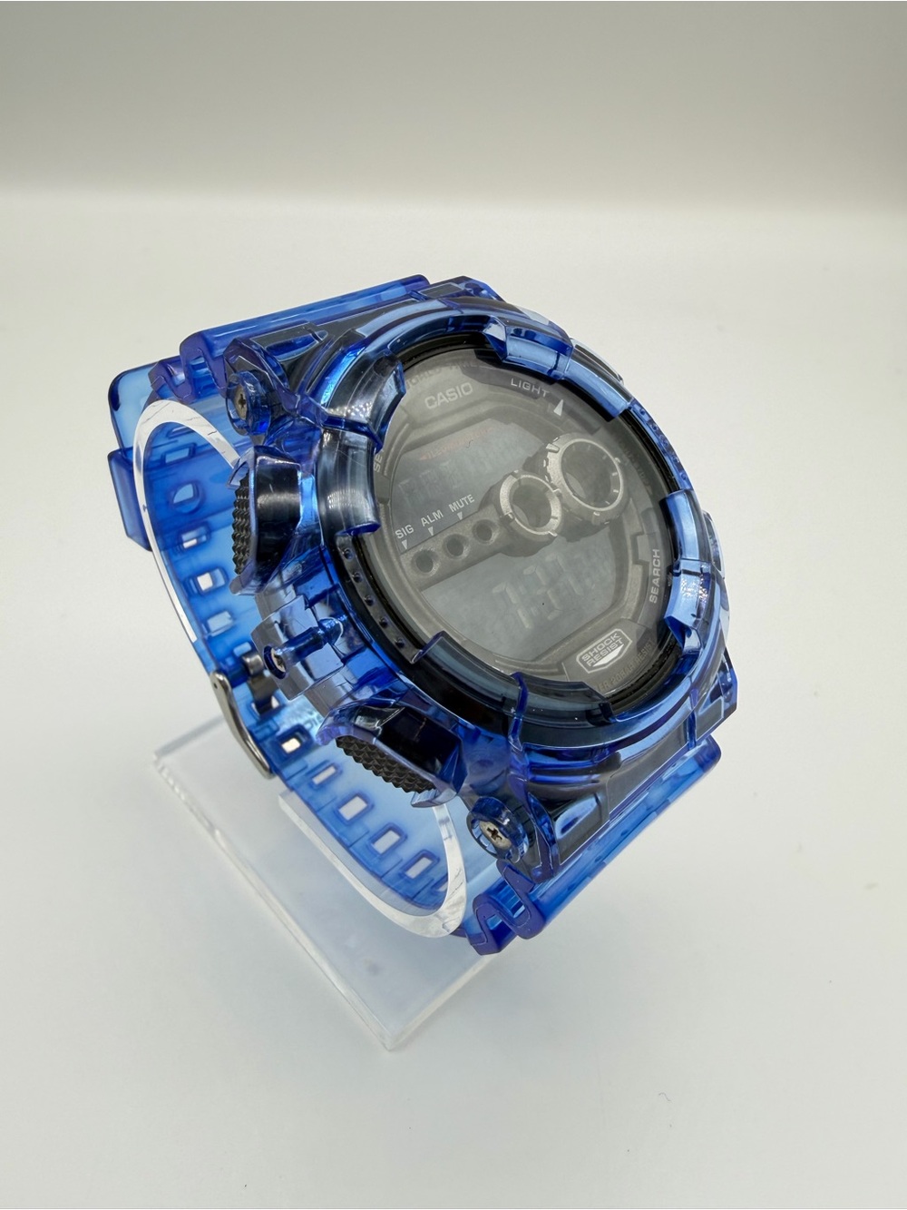 Casio Transparent (Skeleton/Jelly) Blue Custom Built Digital Sport Watch